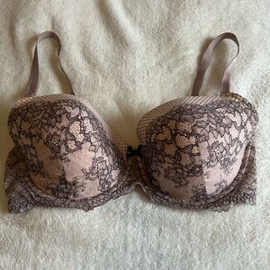 Victoria's Secret Dream Angels Lace Nude Push Up Bra 36DDD 36F